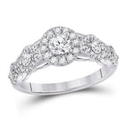 Dazzling Brilliance 1 Carat Round Diamond Halo Bridal Wedding Engagement Ring - Splendid Jewellery