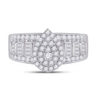 Dazzling Brilliance 10kt White Gold Baguette Diamond Cluster Bridal Wedding Engagement Ring - Alternate view 4 from Splendid Jewellery
