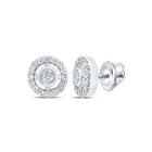 Dazzling Brilliance: 10kt White Gold Diamond Circle Earrings - Splendid Jewellery