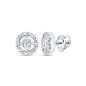 Dazzling Brilliance: 10kt White Gold Diamond Circle Earrings - Splendid Jewellery