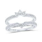 Dazzling Brilliance: 10kt White Gold Diamond Wrap Enhancer Wedding Band - Splendid Jewellery