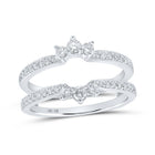 Dazzling Brilliance: 10kt White Gold Diamond Wrap Enhancer Wedding Band - Splendid Jewellery