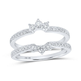 Dazzling Brilliance: 10kt White Gold Diamond Wrap Enhancer Wedding Band - Splendid Jewellery