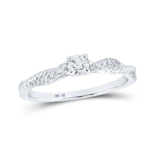 Load image into Gallery viewer, Dazzling Brilliance: 10kt White Gold Round Diamond Solitaire Fashion Ring - Splendid Jewellery