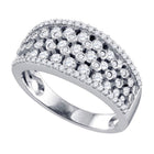 Dazzling Brilliance | 10kt White Gold Women's Round Diamond Band Ring 1 Cttw - Splendid Jewellery