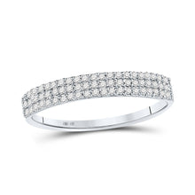 Load image into Gallery viewer, Dazzling Brilliance | 10kt White Gold Womens Round Diamond Band Ring 1/5 Cttw - Splendid Jewellery