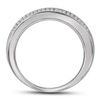Dazzling Brilliance | 10kt White Gold Womens Round Diamond Pave Band Ring 1/2 Cttw - Splendid Jewellery