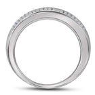 Dazzling Brilliance | 10kt White Gold Womens Round Diamond Pave Band Ring 1/2 Cttw Side view from the 10Kt White Gold Womens Round Diamond Pave Band Ring 1 2 Cttwpin221179 collection by Splendid Jewellery