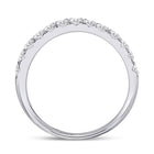 Dazzling Brilliance | 10kt White Gold Womens Round Diamond Single Row Band Ring 1/2 Cttw Side 2 view from the 10Kt White Gold Womens Round Diamond Single Row Band Ring 1 2 Cttwpin221653 collection by Splendid Jewellery