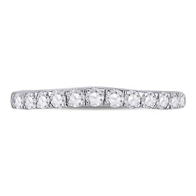 Dazzling Brilliance | 10kt White Gold Womens Round Diamond Single Row Band Ring 1/2 Cttw Top view from the 10Kt White Gold Womens Round Diamond Single Row Band Ring 1 2 Cttwpin221653 collection by Splendid Jewellery