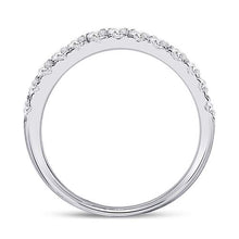 Load image into Gallery viewer, Dazzling Brilliance | 10kt White Gold Womens Round Diamond Single Row Band Ring 1/2 Cttw - Splendid Jewellery