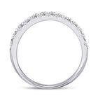 Dazzling Brilliance | 10kt White Gold Womens Round Diamond Single Row Band Ring 1/2 Cttw Side view from the 10Kt White Gold Womens Round Diamond Single Row Band Ring 1 2 Cttwpin221653 collection by Splendid Jewellery