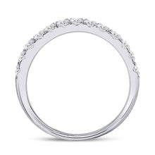 Load image into Gallery viewer, Dazzling Brilliance | 10kt White Gold Womens Round Diamond Single Row Band Ring 1/2 Cttw - Splendid Jewellery