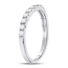 Dazzling Brilliance | 10kt White Gold Womens Round Diamond Single Row Band Ring 1/2 Cttw Front view from the 10Kt White Gold Womens Round Diamond Single Row Band Ring 1 2 Cttwpin221653 collection by Splendid Jewellery