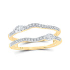 Dazzling Brilliance: 10kt Yellow Gold Womens Round Diamond Wrap Enhancer - Splendid Jewellery