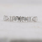 Dazzling Brilliance | 14kt White Gold Baguette Diamond Modern Band Ring 1/3 Cttw - Splendid Jewellery