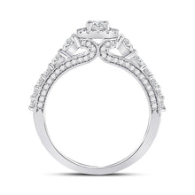 Load image into Gallery viewer, Dazzling Brilliance 14kt White Gold Oval Diamond Halo Bridal Wedding Engagement Ring 1 - 1/4 Cttw - Splendid Jewellery