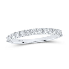 Load image into Gallery viewer, Dazzling Brilliance | 14kt White Gold Women's Round Diamond Single Row Band Ring 1/2 Cttw - Splendid Jewellery