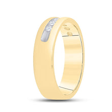 Load image into Gallery viewer, Dazzling Brilliance 14kt Yellow Gold Mens Diamond Wedding Band Ring 1/2 Cttw - Second Side View