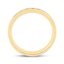 Load image into Gallery viewer, Dazzling Brilliance 14kt Yellow Gold Mens Diamond Wedding Band Ring 1/2 Cttw - Side View
