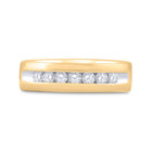 Dazzling Brilliance 14kt Yellow Gold Mens Diamond Wedding Band Ring 1/2 Cttw - Front View
