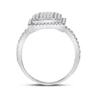 Dazzling Brilliance Diamond Cluster Ring Side 2 view from the 10Kt White Gold Womens Round Diamond Square Cluster Ring 1 2 Cttwpin282779 collection by Splendid Jewellery
