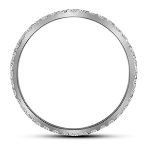 Dazzling Diamond Brilliance: 10kt White Gold Womens Round Diamond Hoop Earrings - Splendid Jewellery