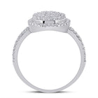 Dazzling Diamond Brilliance Ring Side view from the 10Kt White Gold Womens Round Diamond Cluster Ring 1 2 Cttwpin282778 collection by Splendid Jewellery