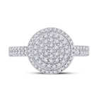 Dazzling Diamond Brilliance Ring Front view from the 10Kt White Gold Womens Round Diamond Cluster Ring 1 2 Cttwpin282778 collection by Splendid Jewellery