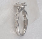 Dazzling Diamond Brilliance Ring Side view from the 10Kt White Gold Womens Round Diamond Square Cluster Ring 1 2 Cttwpin249964 collection by Splendid Jewellery