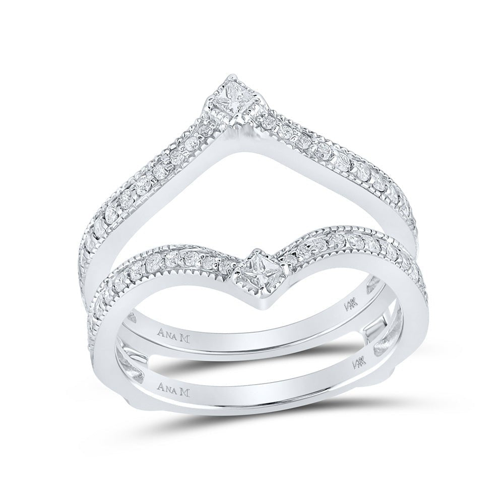 Dazzling Diamond Chevron Wrap Enhancer Wedding Band - Splendid Jewellery