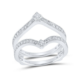 Dazzling Diamond Chevron Wrap Enhancer Wedding Band - Splendid Jewellery