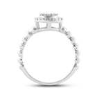 Dazzling Diamond Circle Cluster Ring | 10kt White Gold Womens Baguette Diamond Cluster Ring 1/4 Cttw | Splendid Jewellery - Splendid Jewellery