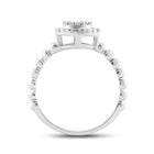 Dazzling Diamond Circle Cluster Ring | 10kt White Gold Womens Baguette Diamond Cluster Ring 1/4 Cttw | Splendid Jewellery - Alternate view 3 from Splendid Jewellery