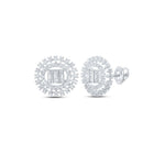 Dazzling Diamond Circle Earrings in 10kt White Gold - Splendid Jewellery