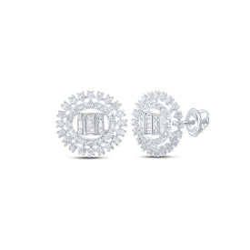 Dazzling Diamond Circle Earrings in 10kt White Gold - Splendid Jewellery