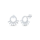 Dazzling Diamond Circle Earrings in 10kt White Gold - Splendid Jewellery