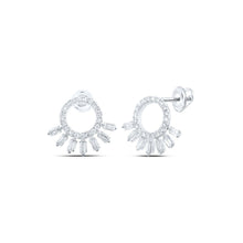 Load image into Gallery viewer, Dazzling Diamond Circle Earrings in 10kt White Gold - Splendid Jewellery