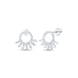 Dazzling Diamond Circle Earrings in 10kt White Gold - Splendid Jewellery