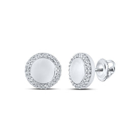 Dazzling Diamond Circle Earrings in 10kt White Gold - Splendid Jewellery