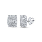 Dazzling Diamond Cluster Earrings in 10kt White Gold - A Mesmerizing Statement Piece - Splendid Jewellery