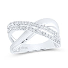 Dazzling Diamond Crossover Band Ring Top View from Splendid Jewellery