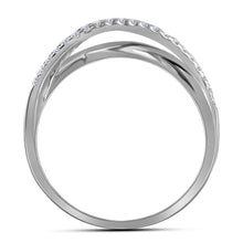 Load image into Gallery viewer, Dazzling Diamond Crossover Band Ring Side View from Splendid Jewellery