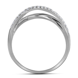 Dazzling Diamond Crossover Band Ring - Splendid Jewellery