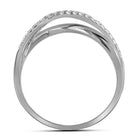 Dazzling Diamond Crossover Band Ring - Splendid Jewellery