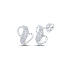 Dazzling Diamond Delight: 10kt White Gold Baguette and Round Diamond Earrings - Splendid Jewellery