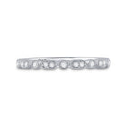 Dazzling Diamond Delight: 10kt White Gold Womens Round Diamond Stackable Band Ring 1/8 Cttw - Splendid Jewellery
