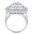Dazzling Diamond Delight | 14kt White Gold Womens Round Diamond Teardrop Pear Cluster Ring 3 Cttw | Splendid Jewellery - Splendid Jewellery