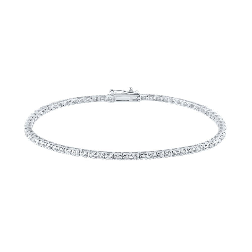 Dazzling Diamond Delight 3/4 Ct.t.w. White Gold Tennis Bracelet - Splendid Jewellery