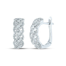 Load image into Gallery viewer, Dazzling Diamond Delight Hoop Earrings - Splendid Jewellery